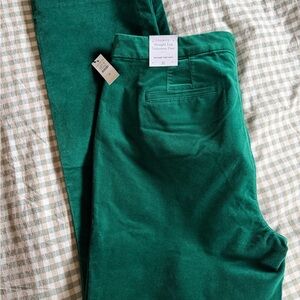 Talbots Green Velveteen Pants
